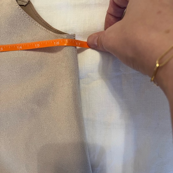 Zara Faux suede shift v neck dress. Size medium. Very versatile! - Picture 5 of 6